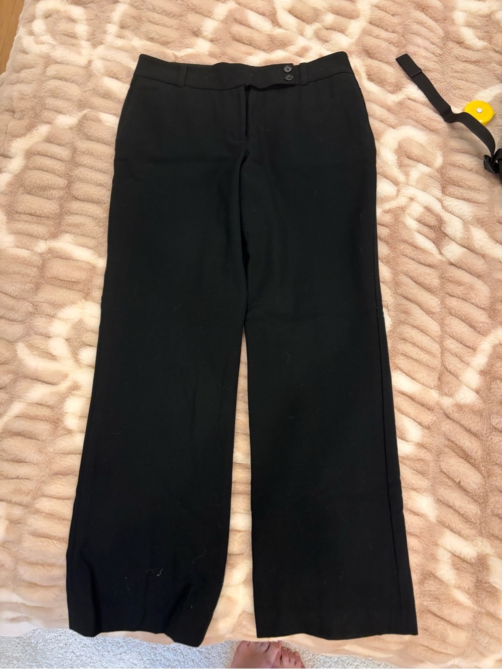 Ann Taylor Factory Black Straight-Leg Dress Pants